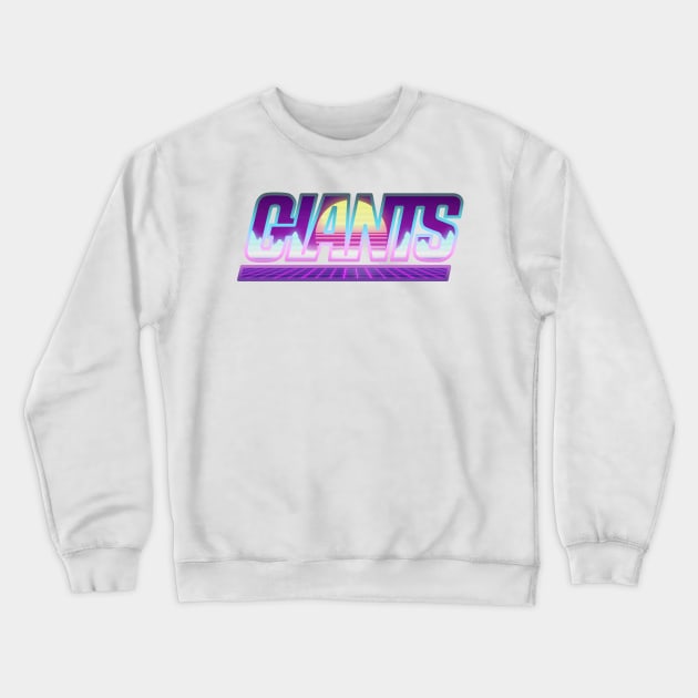 Vaporwave Giants Crewneck Sweatshirt by Scruffy Designs